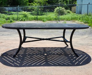 Large Oval Patio Dining Table 86 Long
