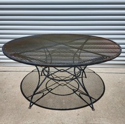 Round Wrought Iron Patio Dining Table