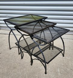 Classic Iron Outdoor Nesting Tables