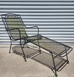 Wrought Iron Chair And Detachable Foot Rest
