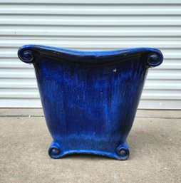 Gorgeous Cobalt Blue Ceramic Planter Garden Urn
