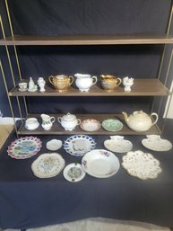 Gold Rimmed China Extravaganza! All This Will Be Packaged For You.  - - -- - - - - - Loc G Back Wall Suitcase