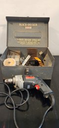 Vintage Black And Decker Utility Box With Skil Drill