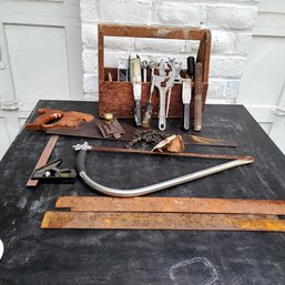 An Old Vintage Tool Box, Plus Tons Of Handtools