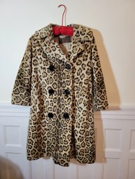 Vintage Faux Leopard Coat. Lined. - - - - - - - - - - - - - - - - - - - - - - - - - - - - - -- - - Loc: Closet