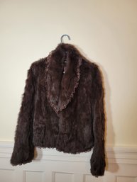 Black Rivet Fur Coat With Lace Fringe. Size Is Medium. - - - - - - - -- - - - - - - - - - - - - - -Loc: Closet