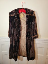 Ludwig Of Boston Fur Coat.  Medium Length. Beautiful Lining.