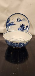 Chinese Accented Platter And Bowl
