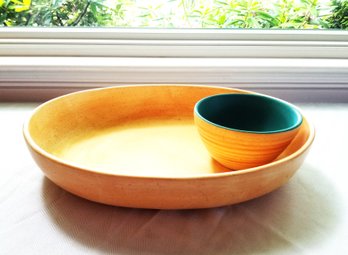 Vintage Sedona Treasure Craft Large Oval Ceramic Chip & Dip Bowl