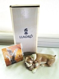 Gorgeous Vintage Lladro 'Unlikely Friends' Porcelain Figurine Spain - Original Box
