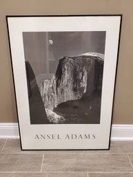 Framed Ansel Adams Yosemite Moon Half Dome Poster