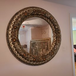 Vintage Neoclassical Tole Wreath Mirror