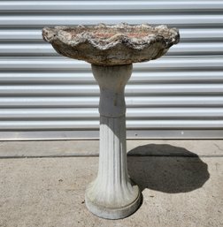 Vintage Cement Garden Bird Bath