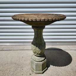 Pretty Vintage Cement Birdbath