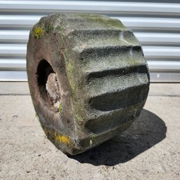 Stone Or Cement Wheel Garden Decor