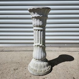 White Garden Pillar Or Pedestal