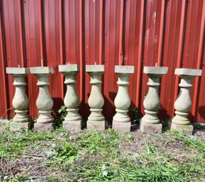 Set Of Cast Concrete Columns Architectural Or Garden