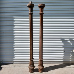 Fancy Antique Iron Column Light Standards
