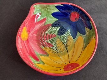 Hecho Amano Floral Serving Bowl
