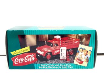 ERTL Coca Cola Stake Truck, Vending Machines & Dolly Diecast Metal 9' Long NEW IN BOX Made In 1996