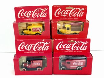 Lot Of 4 Lledo Hartoy Coca Cola Delivery Trucks Diecast Made In 1979 England EXC COND In ORIG BOXES