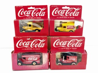 Lot Of 4 Lledo Hartoy Coca Cola Coke Delivery Trucks Diecast Made In 1979 England EXC COND In ORIG BOXES