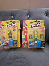 The Simpsons Interactive Figures Edna Krabappel And Dolp Series 7