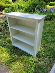 White Book Case With Scalloped Detail