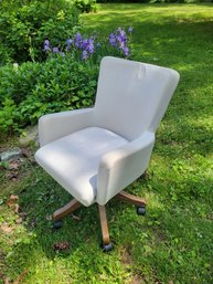 Micro Suede Swivel Chair With Adjustable Base.