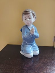 Vintage NAO Lladro Spain Porcelain Kneeling Praying Boy Figurine