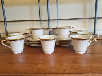 11 Vintage Lenox Eclipse Tea/coffee Cups & 12 Saucers