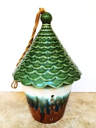 Adorable Decorative Glazed Drip Pottery Hanging Bird House