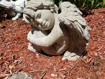 Cement Cherub Angel Sitting 10' Garden Art