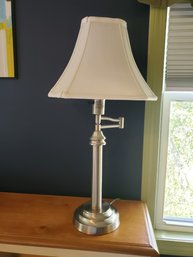 Brushed Stainless Steel Table Lamp - Works!