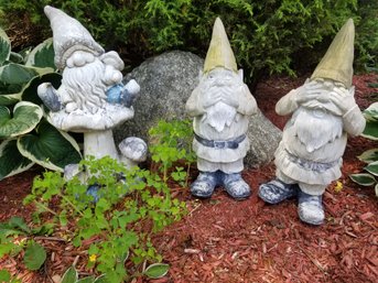 Resin Garden Gnomes Weathered