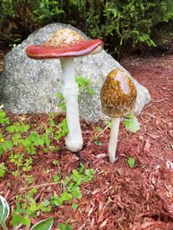 Garden Ceramic Mushroom Stakes