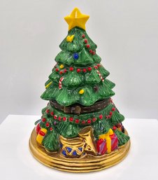 Vintage Department 56 Hinged Christmas Tree Trinket Box