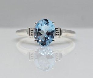 Sky Blue Topaz Ring In Sterling Silver