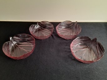 Pink Glass Salad Dishes