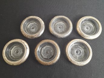 Silver Trimmed Coasters