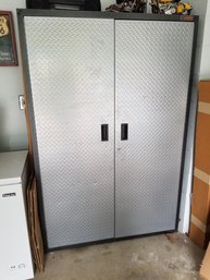 Gladiator By Whirlpool Diamond Plate Storage Cabinet For Garage With Key!