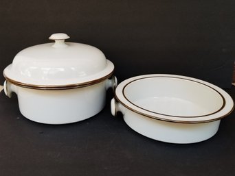 Vintage Dansk Bistro Christianshavn Knob Handled Serving Bowl &  Large Covered Casserole Dish