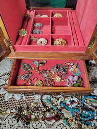 Woman's Dresser Group.  The Vintage Mirror, Jewelry Box, And All That You See.- - - - - - - - - -Loc: LR Table