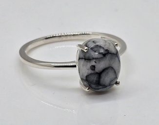 Austrian Pinolith Ring In Sterling Silver