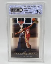 2003 Upper Deck Lebron James Rookie Card Graded 10 Gem Mint