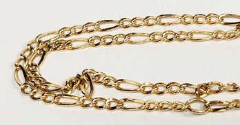 Sweet  10k Yellow Gold Figaro Link Chain Necklace