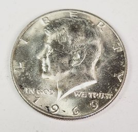 1969 D Kennedy Silver Half Dollar Unc