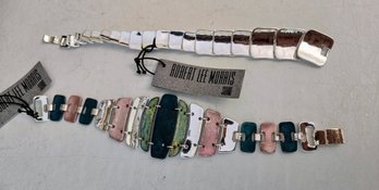 2 Robert Lee Morris Soho Collection Tapered Link Bracelets
