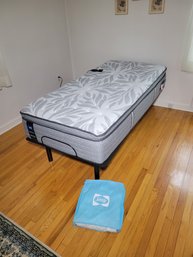 Sealy Posturepedic Plus Twin Mattress With Reverie Power Adjustable Base. Tested And Working.