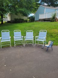 Classic Patio Chair Group. 4 Adults And 1 Children's.  Perfect Timing.
